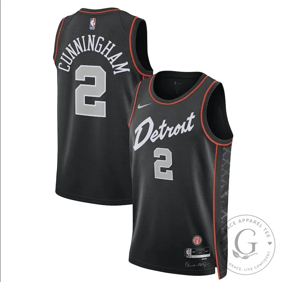 Cade Cunningham Detroit Pistons City Edition Black Basketball Jersey