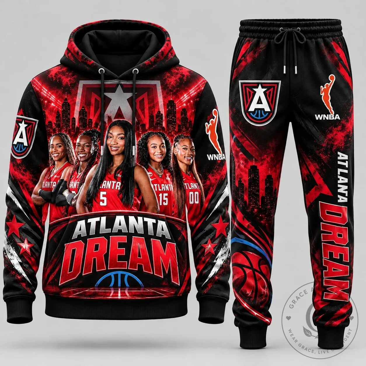 Atlanta Dream Women's Basketball Team All-Over Print Hoodie 2 Atlanta Dream Women's Basketball Team All-Over Print Hoodie