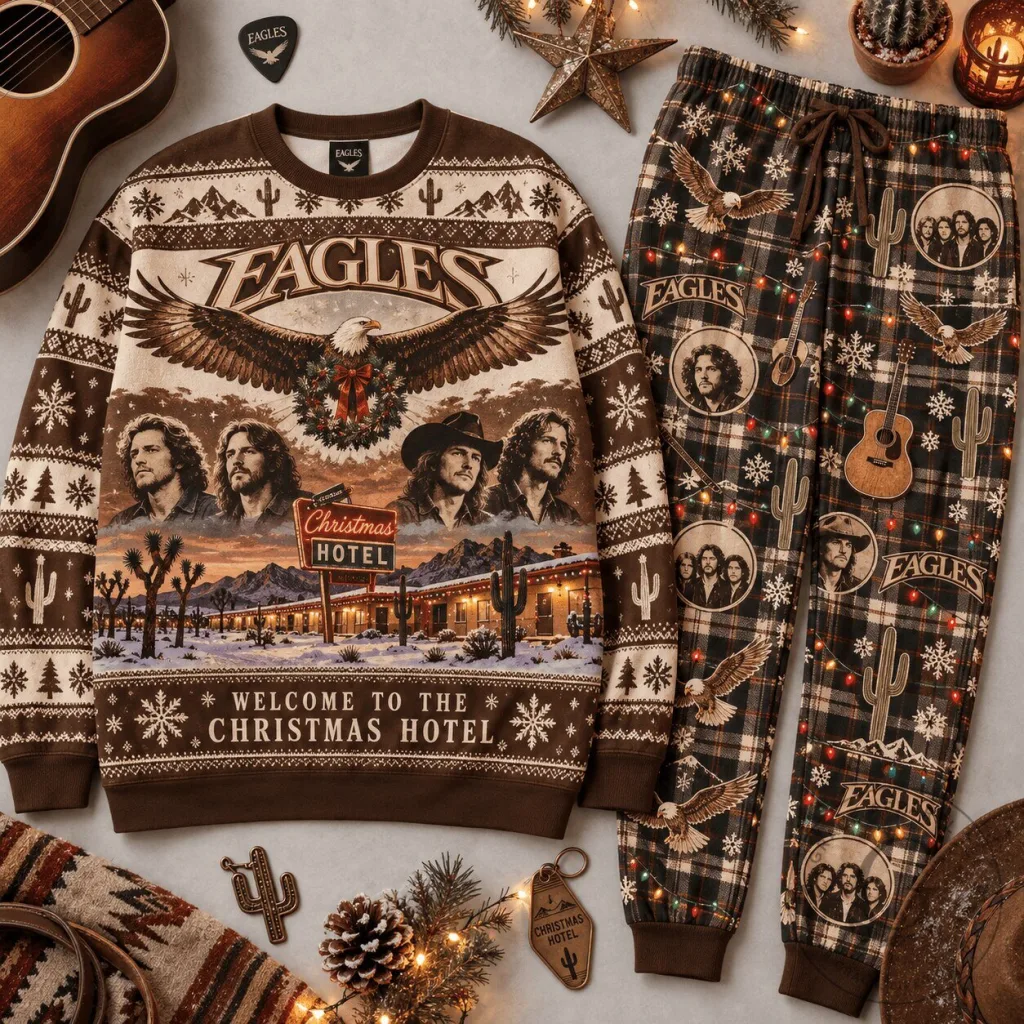 Eagles Hotel California Christmas Ugly Sweater