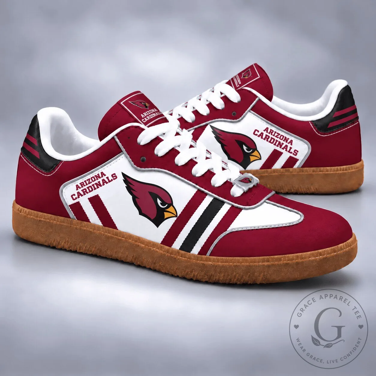 Arizona Cardinals Football Team Color Retro Samba Shoes