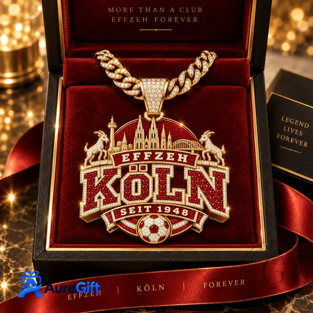 1. FC Köln Bundesliga Football Club Personalized Name Custom Necklace 1. FC Köln Bundesliga Football Club Personalized Name Custom Necklace