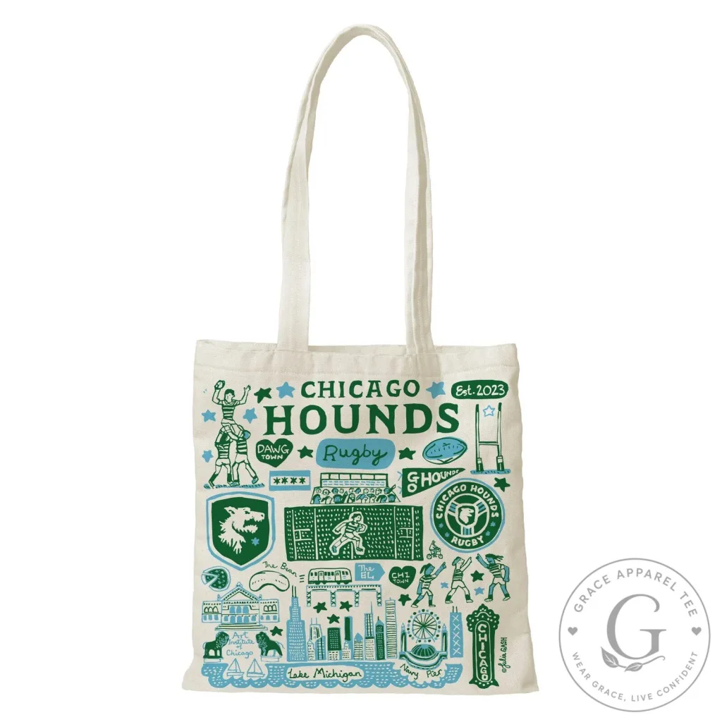 Chicago Hounds Rugby Team Julia Gash Tote Bag Chicago Hounds Rugby Team Julia Gash Tote Bag
