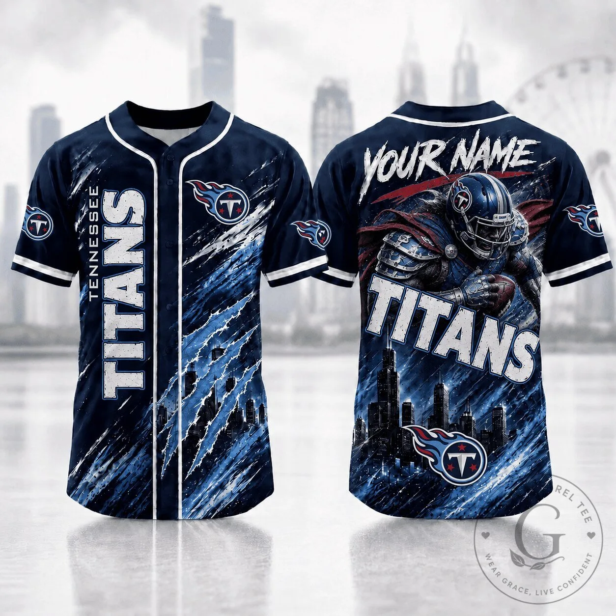 Tennessee Titans Personalized Baseball Jersey for Football Fans