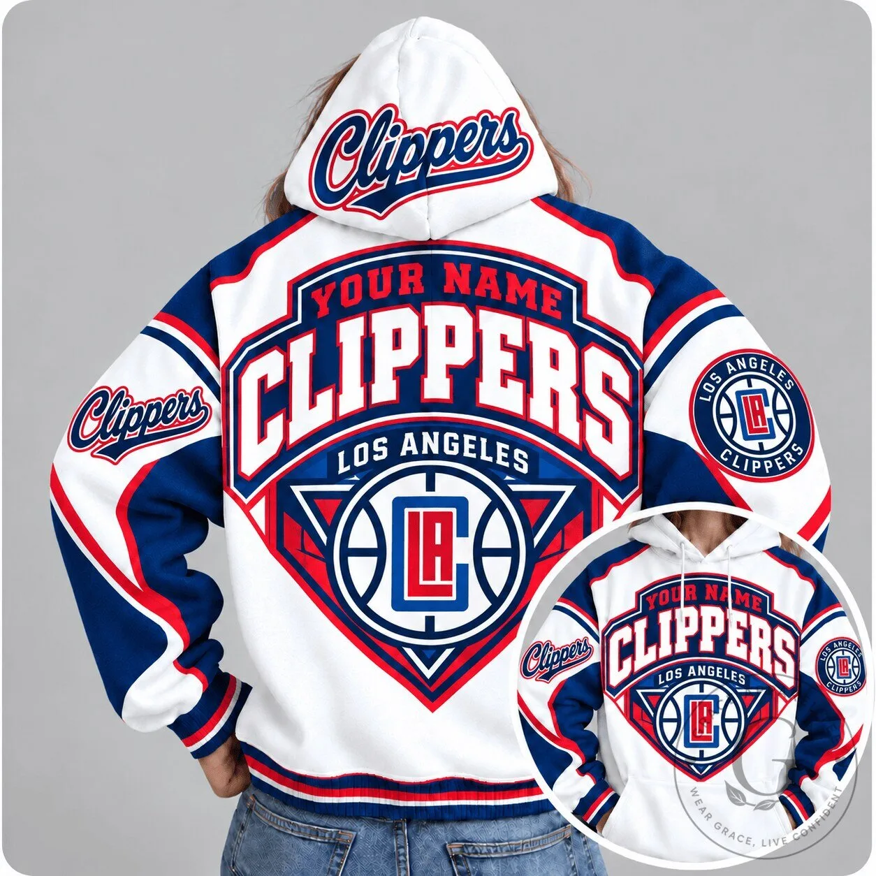 Los Angeles Clippers Personalized Basketball Team Hoodie