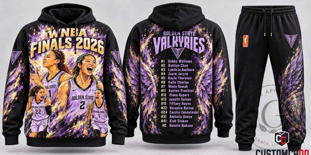 Golden State Valkyries WNBA Finals 2026 Roster Black Hoodie