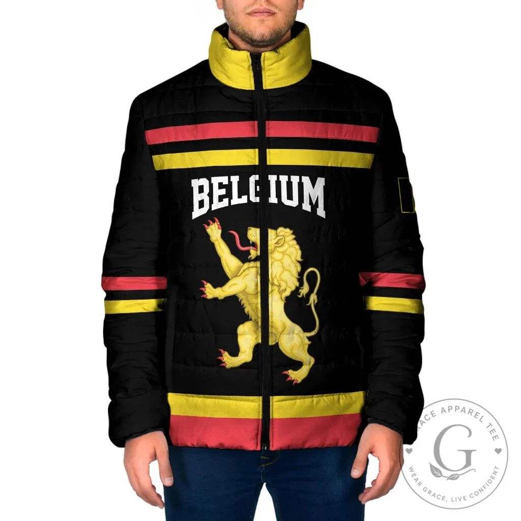 Belgium National Football Team Lion Crest Padded Jacket
