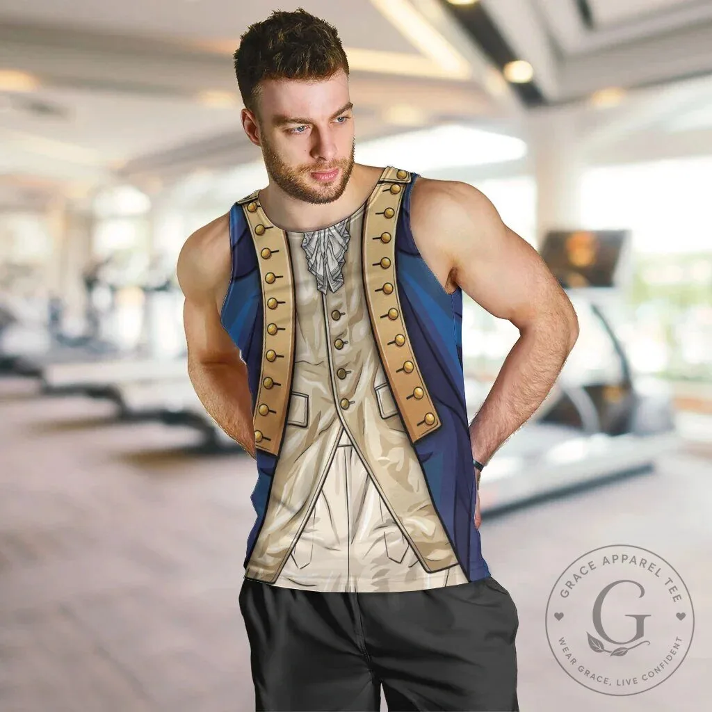George Washington Costume Tank Top Continental Army Colonial Officer Uniform