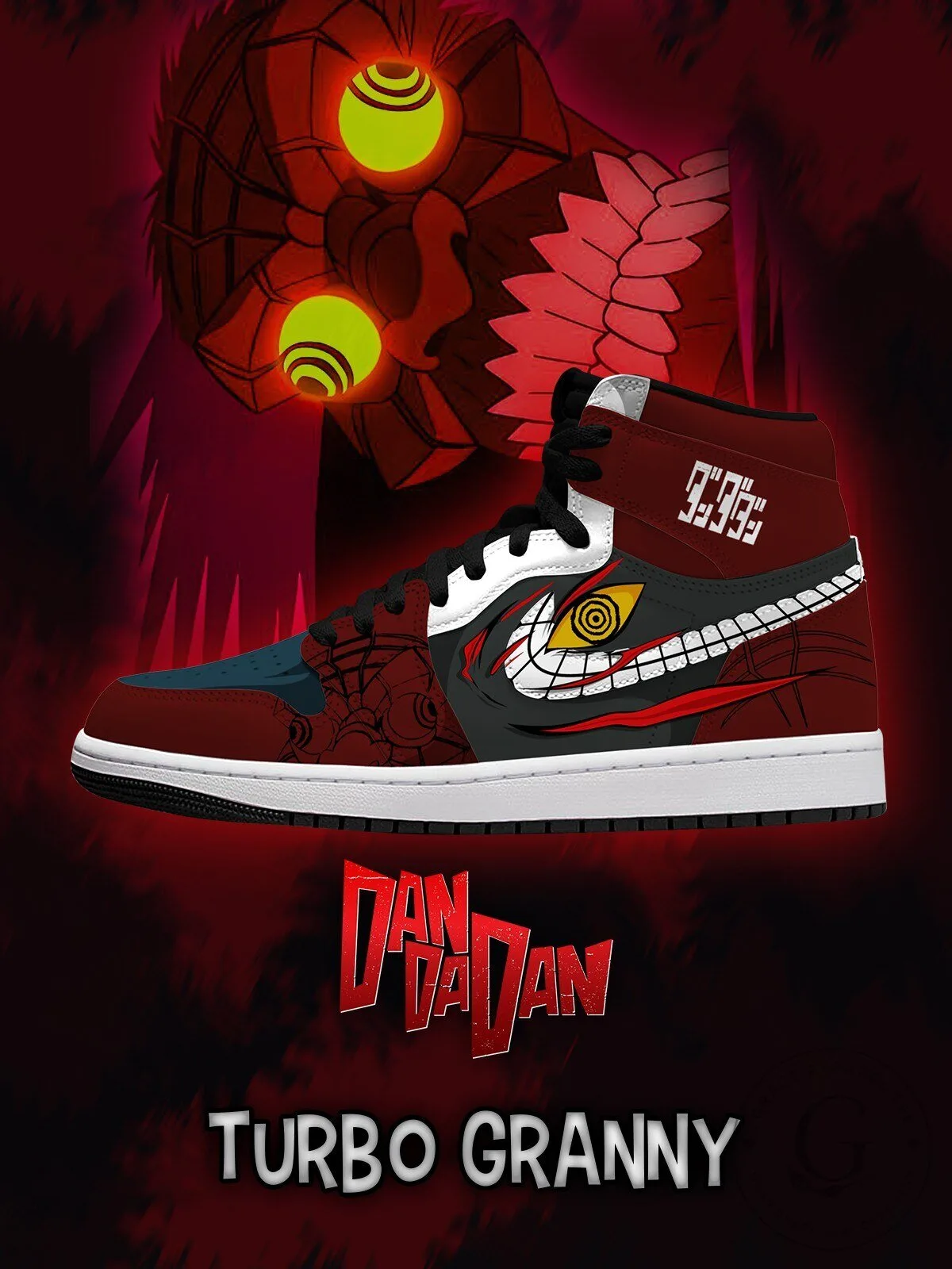 Dandadan Turbo Granny Anime Manga High-Top Custom Sneakers 3 Dandadan Turbo Granny Anime Manga High-Top Custom Sneakers
