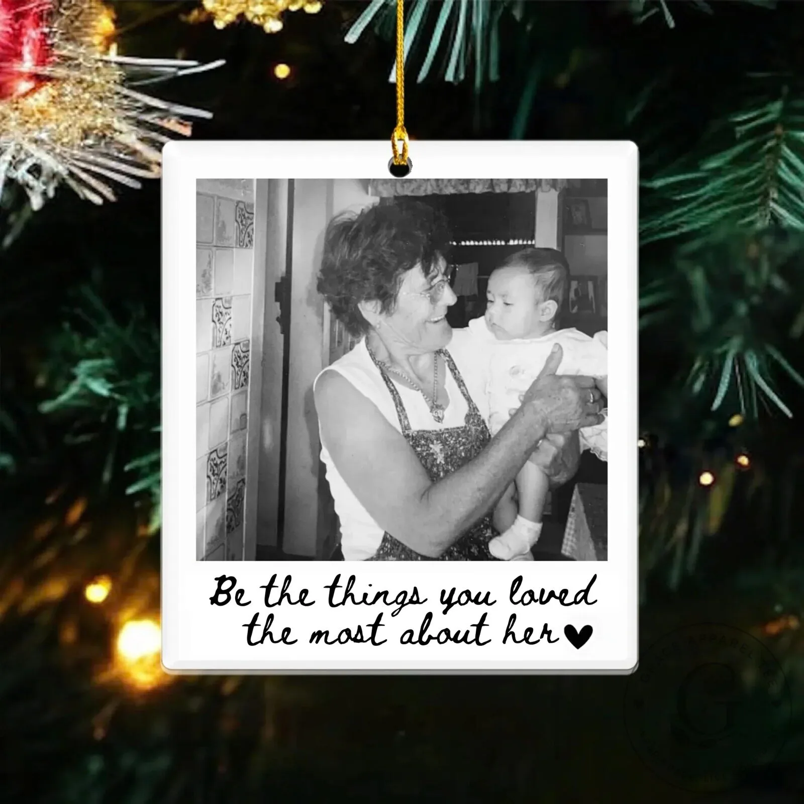 Personalized Memorial Photo Ornament, Custom Loved One Remembrance Christmas Gift
