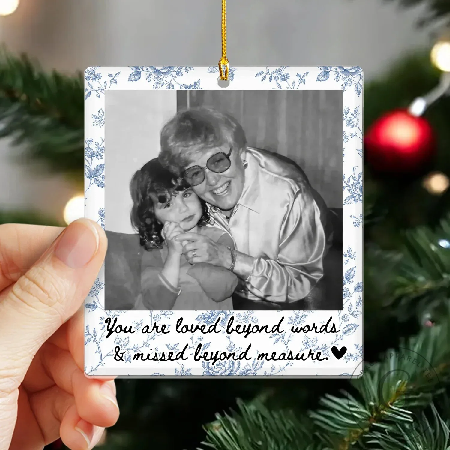 Personalized Memorial Photo Ornament, Custom Loved One Remembrance Christmas Gift 9 Personalized Memorial Photo Ornament, Custom Loved One Remembrance Christmas Gift