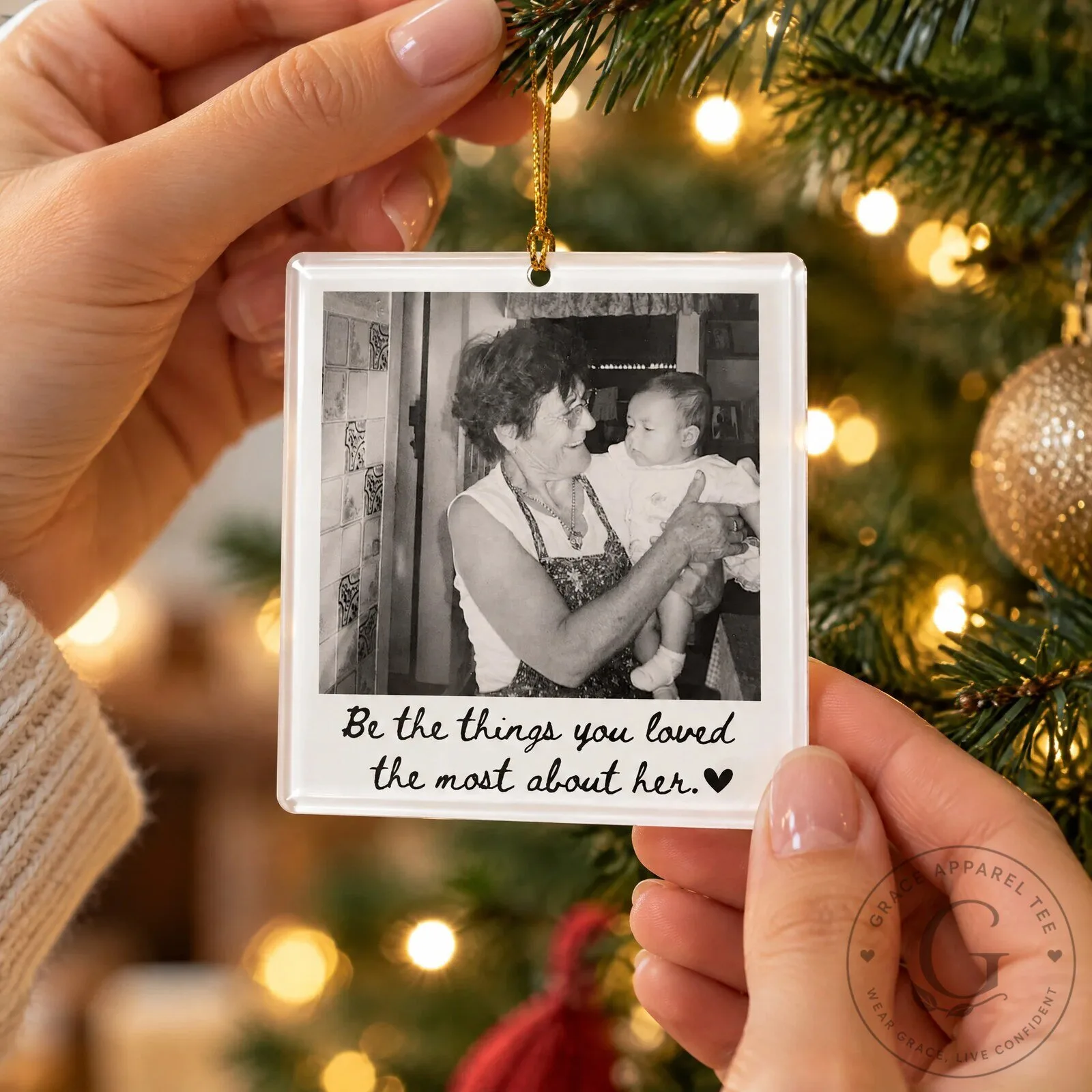 Personalized Memorial Photo Ornament, Custom Loved One Remembrance Christmas Gift 11 Personalized Memorial Photo Ornament, Custom Loved One Remembrance Christmas Gift
