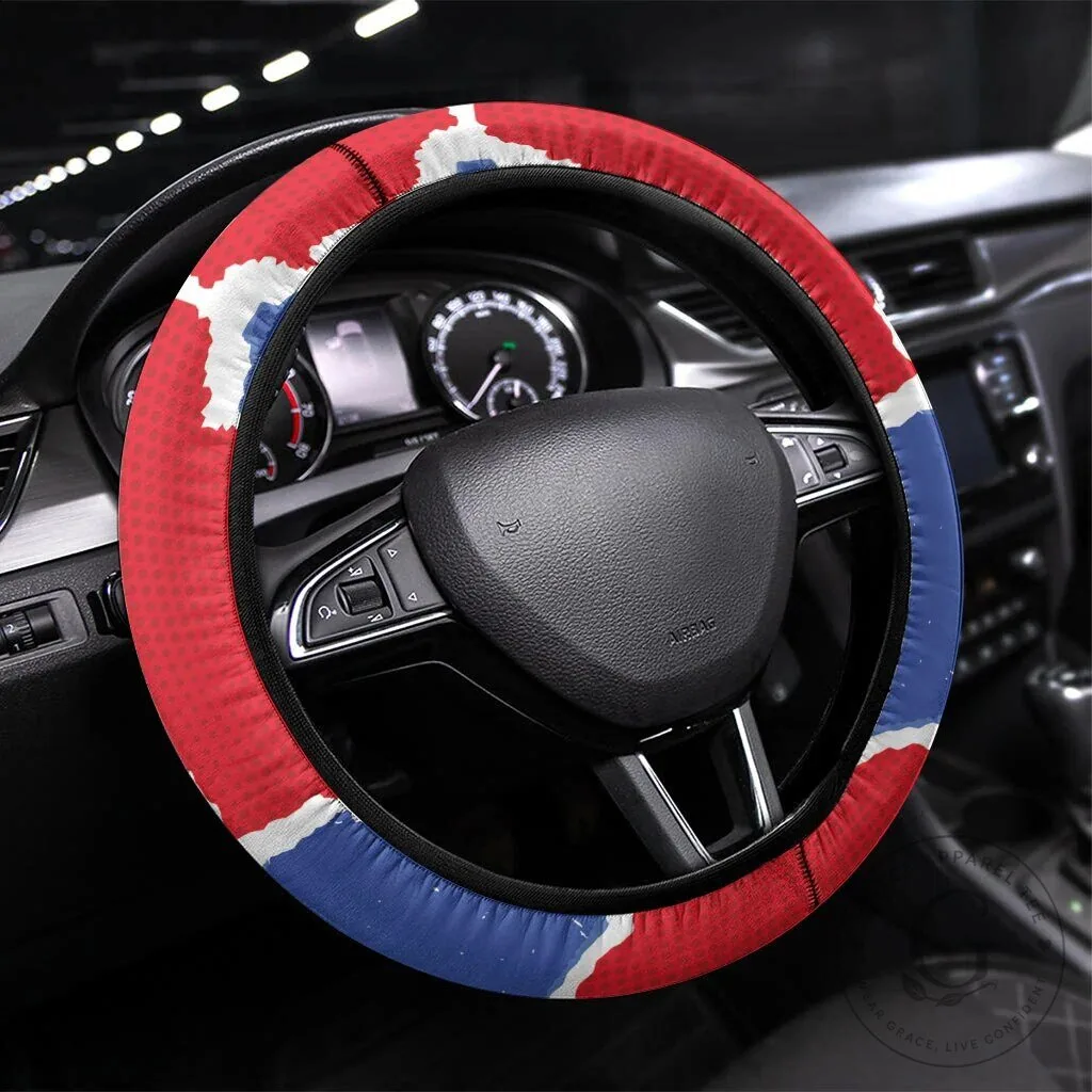 Slovenia Independence Day Grunge Style Steering Wheel Cover for Car Interior 1 Slovenia Independence Day Grunge Style Steering Wheel Cover for Car Interior